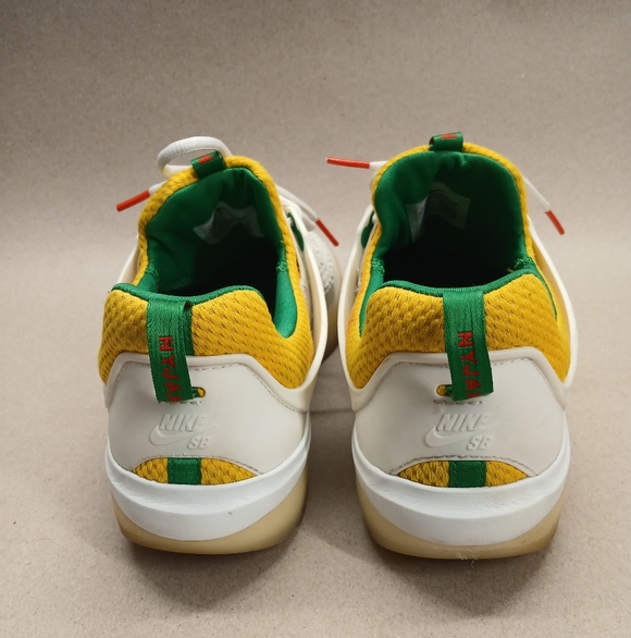 Nike SB Zoom Nyjah 3 White and Yellow Sneakers - Picture 4 of 16